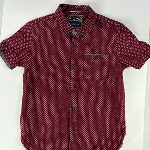 Denim & Flower Maroon Polka Dot Shirt